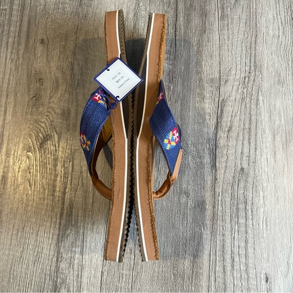 Smathers & Branson Hand Stitched Needlepoint Sandals 10 - Picture 9 of 13